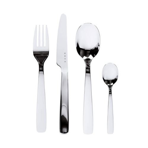 SMEG - Stainless Steel Dinner Cutlery 4 Piece Set - Silver