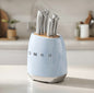 SMEG Knife Set – Complect set 6-Piece Stainless Steel and Knife Block, Italian Design, Blue.