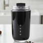 SMEG Wall Mug, 240ml Insulated Stainless Steel Coffee mug,  Black