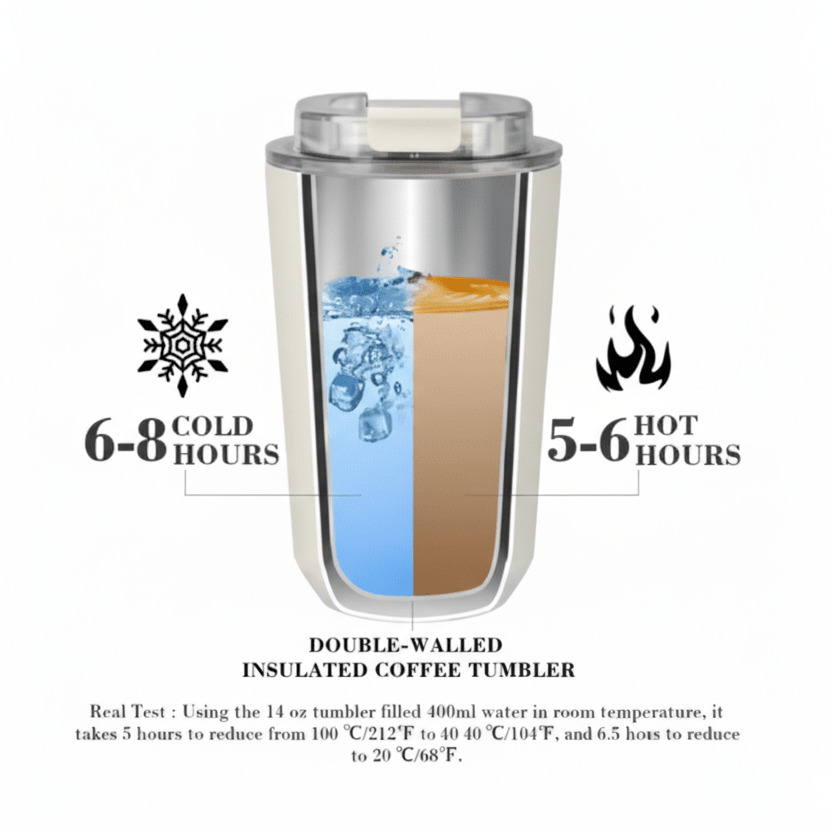 240ML Smeg Beverage Cup Travel Portable Car Drinking Cup Stainless Steel Vacuum Leak proof Coffee Thermos, Sicilia Viva - BusDeals