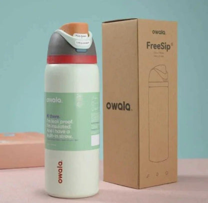 32 oz. 945ml Owala FreeSlip Stainless Steel Vacuum Insulated Sports Water Bottle Green.