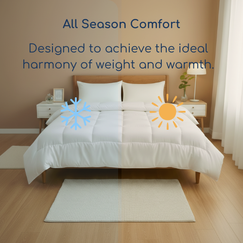 Queen Size 200 x 230 cm. A soft and comfortable duvet, vacuum-packaged.