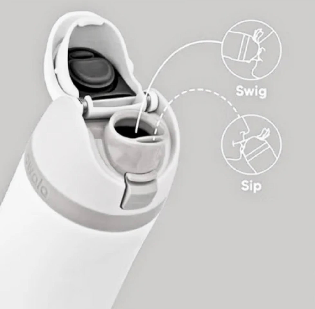 32 oz. 945ml Owala FreeSlip Stainless Steel Vacuum Insulated Sports Water Bottle, Black