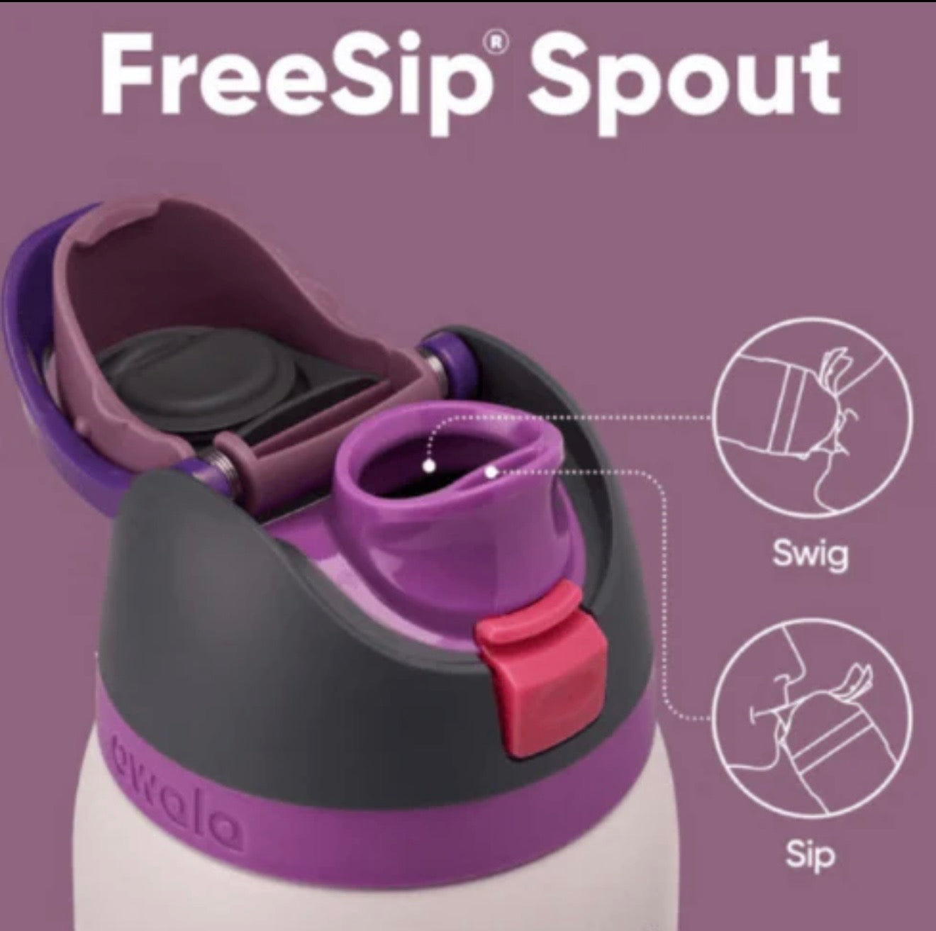 32 oz. 945ml Owala FreeSlip Stainless Steel Vacuum Insulated Sports Water Bottle - Purple