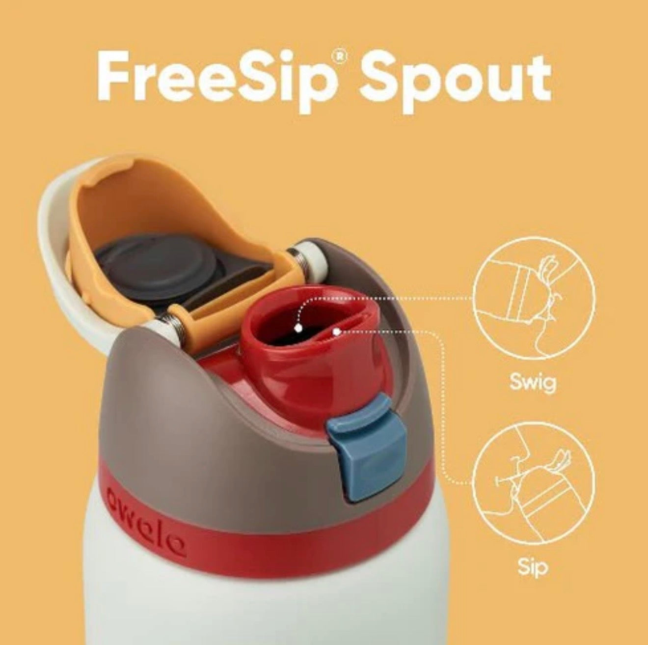 32 oz. 945ml Owala FreeSlip Stainless Steel Vacuum Insulated Sports Water Bottle Green.