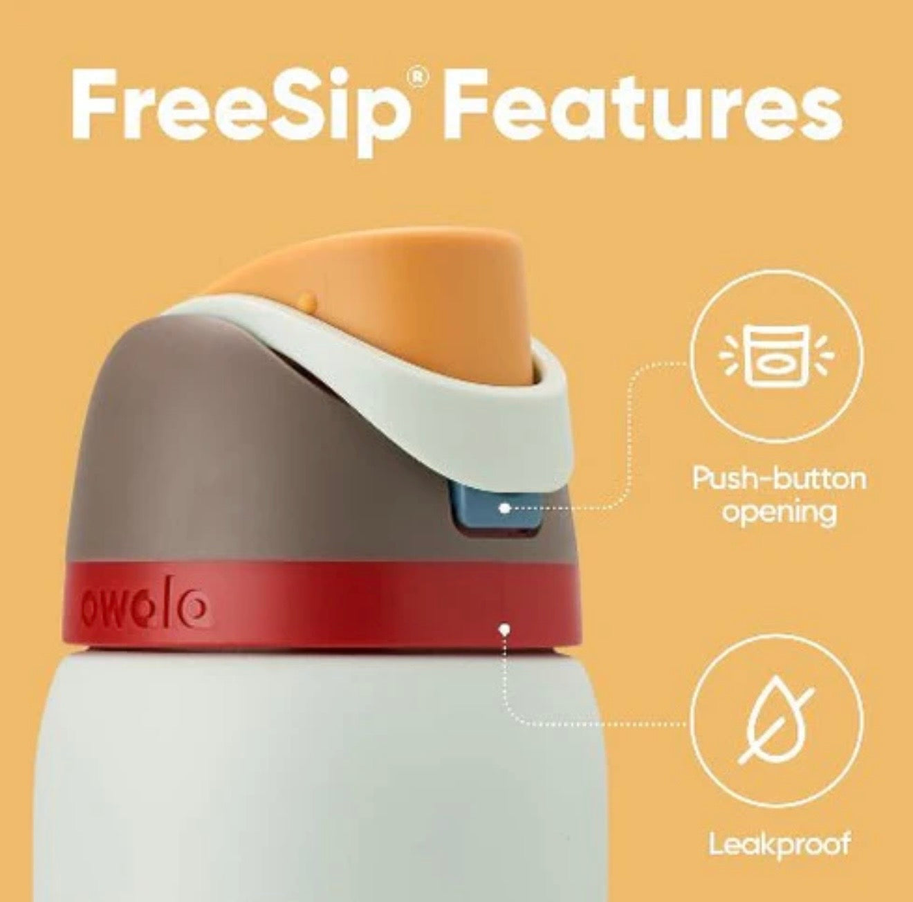 32 oz. 945ml Owala FreeSlip Stainless Steel Vacuum Insulated Sports Water Bottle Green.