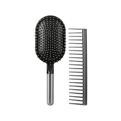 Dyson Designed Detangling Comb & Paddle Brush Styling Set, for Supersonic Hair Dryer HS03, Nickel - BusDeals