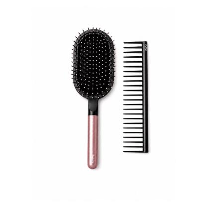 Dyson Designed Detangling Comb & Paddle Brush Styling Set, for Supersonic Hair Dryer HS03, Rose. - BusDeals