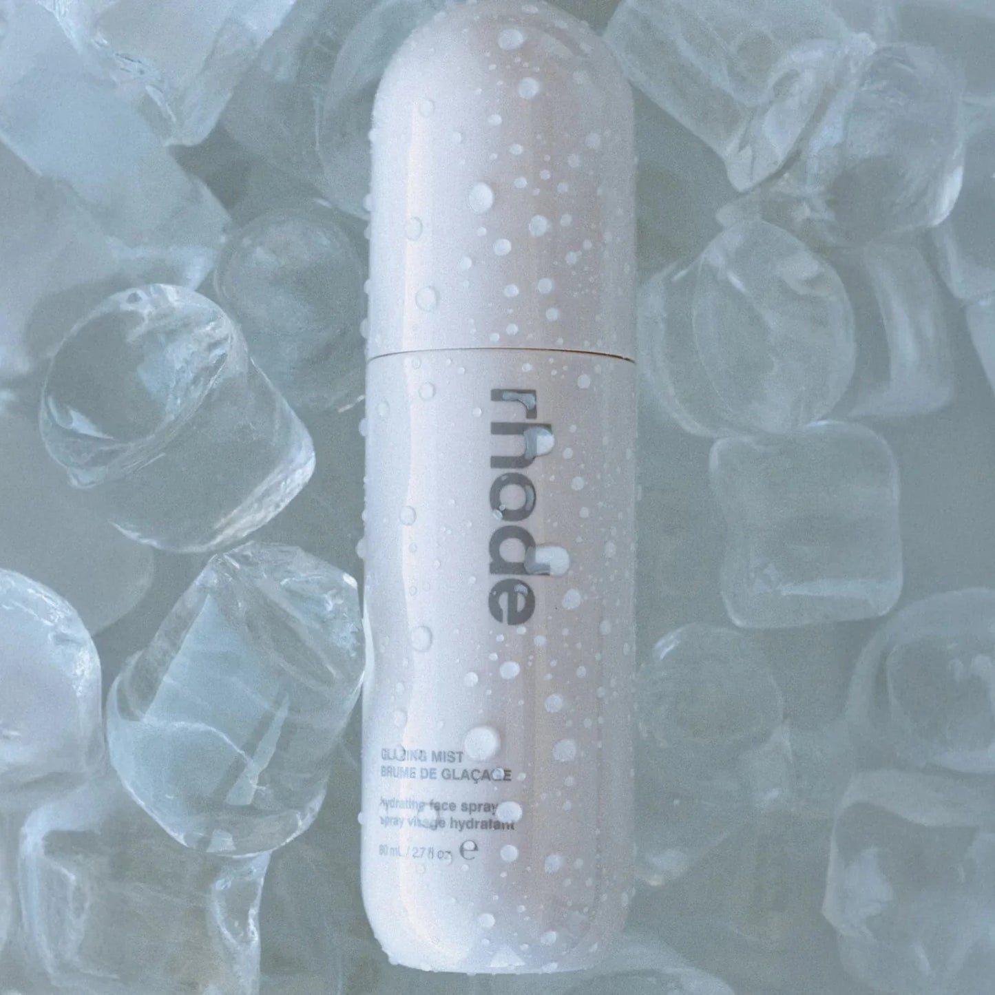 RHODE bottle with ice cubes in the background