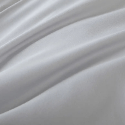 Premium Queen/Double size 6 pieces Bedding Set without filler, Plain Light Gray Color
