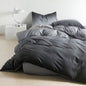 Queen size 6 pieces, Ombré Dark Grey Bedding set.