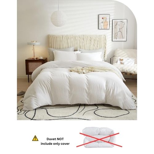 Single size 4 Pieces extra soft Bedding Set, Washable Cotton  White Color