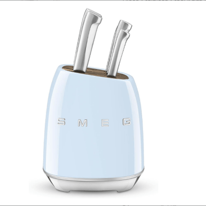 SMEG Knife Set – Complect set 6-Piece Stainless Steel and Knife Block, Italian Design, Blue.